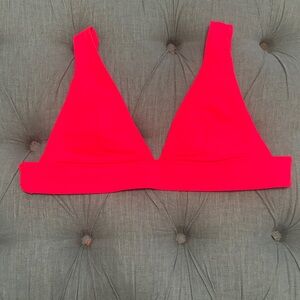 Vibrant Red Triangle Bikini Top